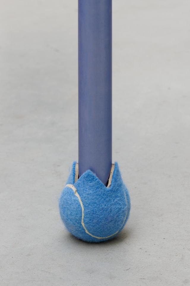 Chadwick Rantanen Telescopic Pole [Tommyles/Distressed Blue], 2025 Anodized aluminum, plastic, walkerballs Dimensions variable  (from 260 - 800 cm. // 102 to 315 in.)