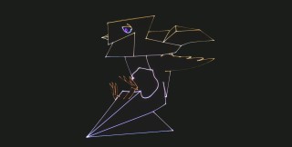 MC Blorange laser animations with soundtrack Fondation Louis Vuitton 2018 1 hz