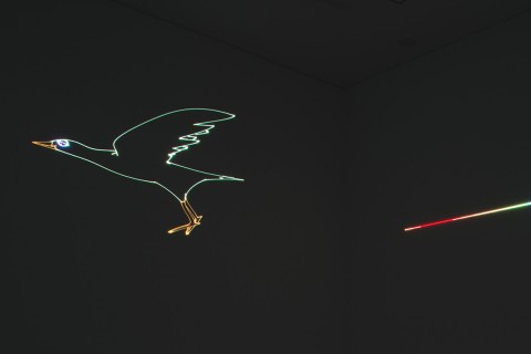 MC Blorange laser animations with soundtrack Fondation Louis Vuitton 2018 2 hz