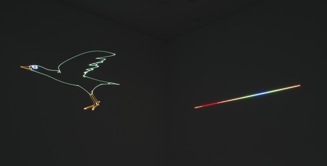 MC Blorange laser animations with soundtrack Fondation Louis Vuitton 2018 2 hz