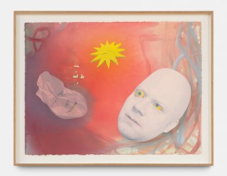 Sans titre,56x76 cm, huile, impression digitale & collage  sur papier, 2021