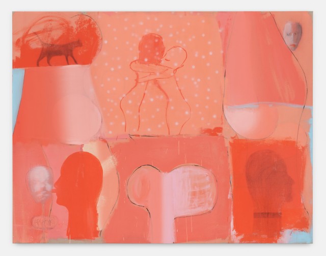 Song of the whale, 220X170 cm, acrylique et crayon sur toile, 2022