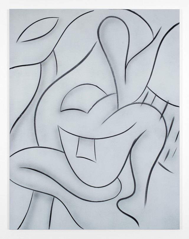 Untitled, 220x170cm, acrylic & charcoal on canvas, 2014