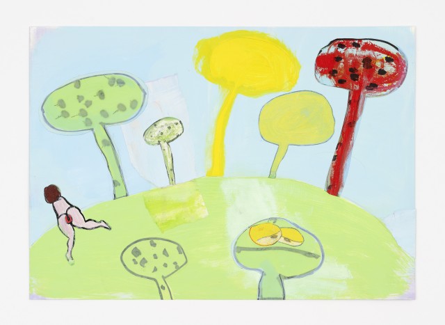 Untitled, 29?7x42cm, oil, pencil & mixed media on paper 2022