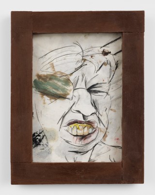 Lodovico Corsini - Emmanuel Beguinot Ciguri, 2026 Graphite, chalk, oil on paper, artist frame 39 x 29 cm. 15 3/8 x 11 3/8 in.
