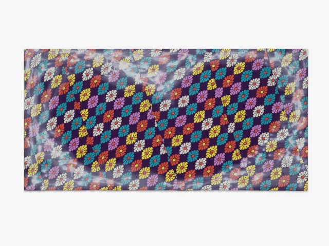 Maggie Lee Photo Booth, 2024 Mixed media on canvas 61 x 122 cm. 24 x 48 in.