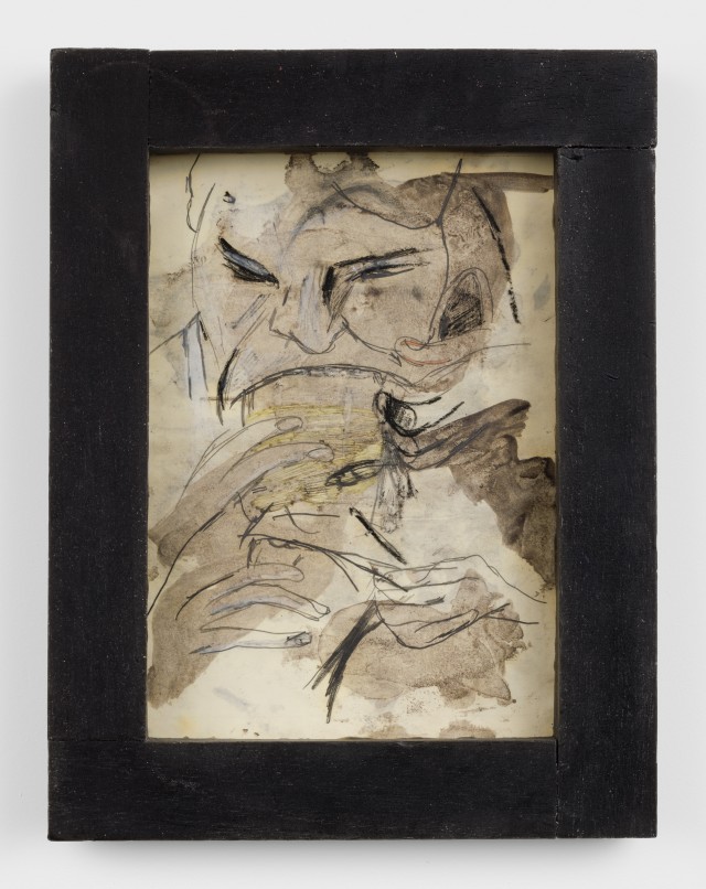 Lodovico Corsin Emmanuel Beguinot Beyond Enough, 2026 Graphite, chalk, oil on paper, artist frame 39 x 29 cm. 15 3/8 x 11 3/8 in.